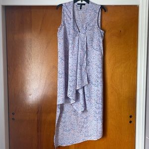 BCBG hi low dress with center ruffle